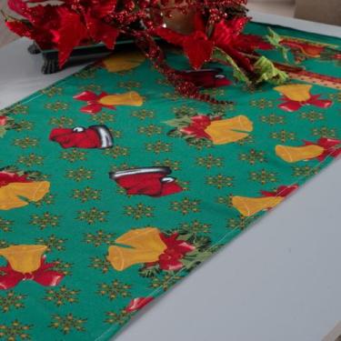 Imagem de Caminho de Mesa Natalino  Traga a Magia do Natal para sua Mesa (Verde 
