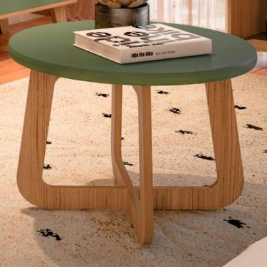 Imagem de Mesa de Centro Jasmin 100% Mdf Menta/Carvalho - Artely Móveis