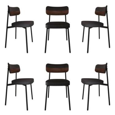 Imagem de Cadeira Fixa com 4 Pés 50 X 44,7 X 83,8 Cm com 6 Unidades Alloa - Meta