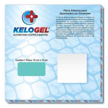 Imagem de PLACA DE SILICONE QUEIMADOS E CICATRIZ 10CMx10CM KELOGEL