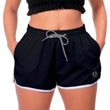 Imagem de Shorts Feminino Básico Moda Praia Casual Treino Academia Soltinho Seca