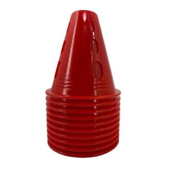 Imagem de Cones para Slalom Go Roller Patins Freestyle 10 Unidades, Vermelho