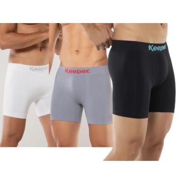 Imagem de Kit 3 Cuecas boxer sem costura poliamida anti assadura escolha as core