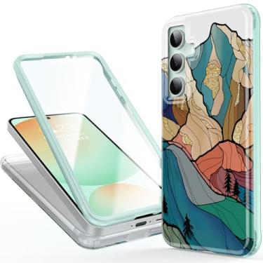 Imagem de Esdot Capa para Samsung Galaxy S24 FE com protetor de tela integrado - Moldura frontal de policarbonato rígido durável + capa traseira de TPU macio, designs bonitos da moda para mulheres, capa