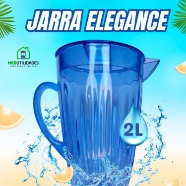 Imagem de Jarra Chique 2l Elegance Para Suco Agua ROSA/ AZUL/VERDE/CRISTAL  - Mi