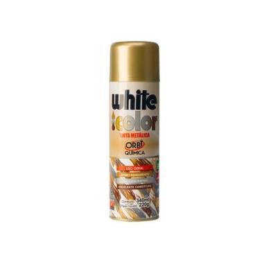 Imagem de Tinta spray dourado white color 340ml uso geral - ORBI