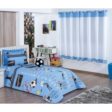 Imagem de Kit Cobre Leito + Roupa de Cama + Cortina Para Menina Menino - Vivaz C
