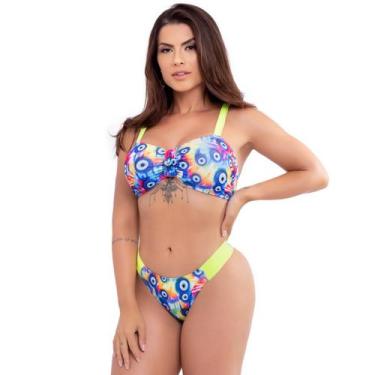 Imagem de Biquini Estampado Com Bojo Calcinha Asa Delta Feminino - HYPE MODAS, G