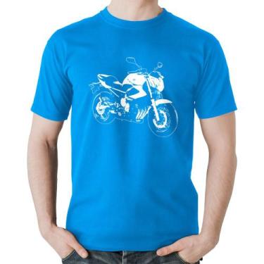 Imagem de Camiseta Algodão Moto XJ6 N Art - Foca na Moda, Azul, GGG