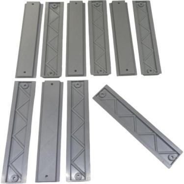 Imagem de Kit 10 Trilho Suporte para Disjuntor Din em ABS Plástico para Painel E