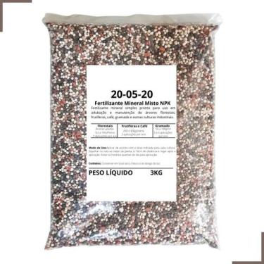 Imagem de Fertilizante Adubo NPK 20-05-20 3KG - Elite