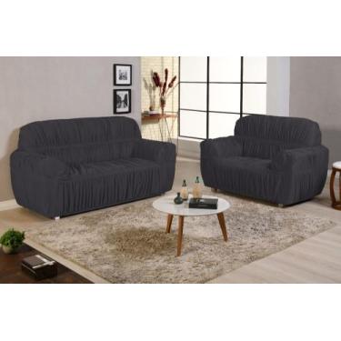 Imagem de Capa para sofa king 2 e 3 lugares malha gel elasticada - MAYRA ENXOVAI