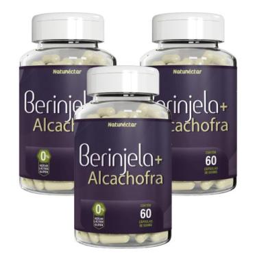 Imagem de Kit Combo 03 UND Berinjela Com Alcachofra 180 Cápsulas Suplemento Alim