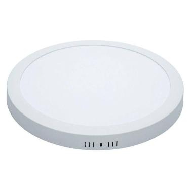 Imagem de Painel Plafon Led de Sobrepor Modaza Redondo 24W, Branco 6500K