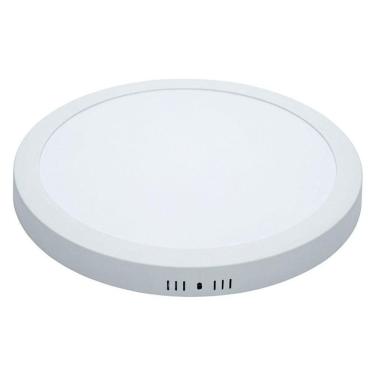 Imagem de Painel Plafon Led de Sobrepor Modaza Redondo 24W, Branco 6500K