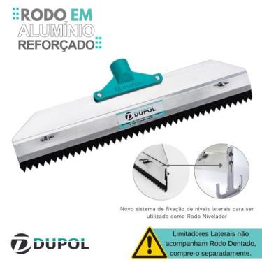 Imagem de Rodo Dentado 60cm Alumínio Reforçado + Lâmina Dentada 60cm Dupol