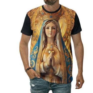 Imagem de Camiseta Nossa Senhora Aparecida Padroeira Do Brasil Arte - Darkwood, 