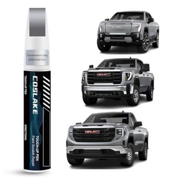 Imagem de COSLAKE Tinta de retoque de carro (cinza Thunderstorm (GNO/WA633D)) para GMC, kit de reparo de arranhões de pintura de carro, solução rápida e fácil para reparar arranhões no carro, caneta removedor