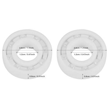 Imagem de Rolamento de Esferas Zro2 de 2 Peças, Rolamento Cerâmico 6001 Rolamento de Esferas 12x28x8mm