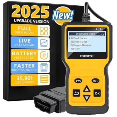 Imagem de OBD2 Scanner leitor de código de carro profissional leitor de código de carro OBD2 aprimorado leitor de código de carro K310 leitor universal de código de falha do motor de carro, ferramenta de