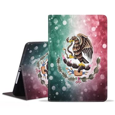 Imagem de stmedazm Capa para Samsung Galaxy Tab S9 FE 5G 10,9 polegadas/Galaxy Tab S9 11 polegadas 2023, capa dobrável de couro PU premium com suporte para despertar/hibernar automático - bandeira mexicana