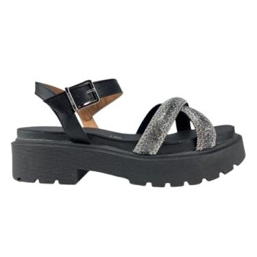 Imagem de Vizzano, Sandália Vizzano Feminino Solado Tratorado 6499114 Cor:Preto;tamanho:36;Genero:Feminino