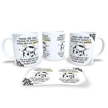 Imagem de Caneca de Porcelana Branca Personalizada Amizades Frases Engraçadas (Minha mãe desde pequena)