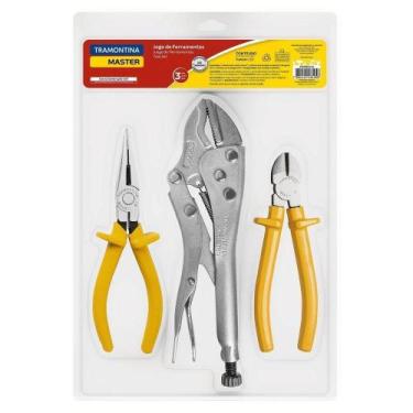 Imagem de Kit De Ferramentas Com Alicate De Pressão 10" Alicate Corte Diagonal 6