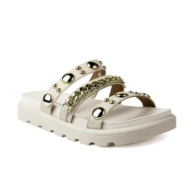 Imagem de Sandália Vizzano Papete Feminina Tiras Tendência Moda 6510, Branco off