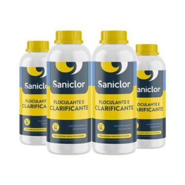 Imagem de Kit 4 unidades-clarificante & floculante para piscina 1 litro saniclor