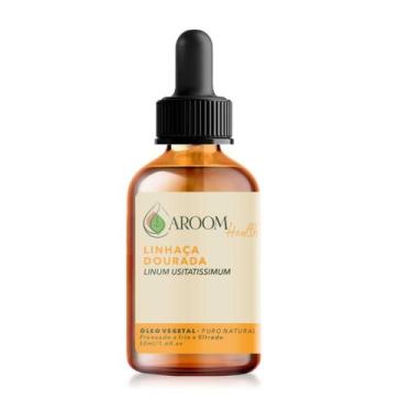 Imagem de Óleo vegetal de Linhaça Dourada 100% puro natural - 50 ml - Aroom