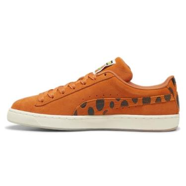 Imagem de Puma Tênis masculino Suede X Cheetah com cadarço casual - laranja, Laranja, 40