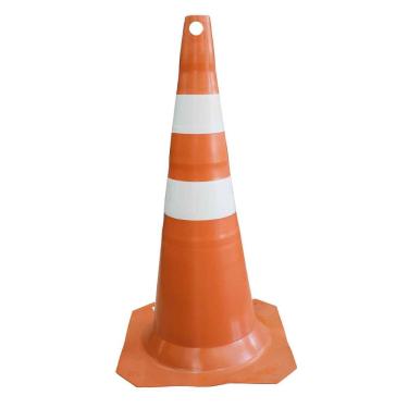 Imagem de Cone de Sinalização fit em pp 75 cm Laranja e Branco