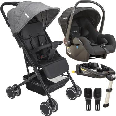 Imagem de Carrinho com Bebe Conforto Base isofix Kiddo Mascote Grafite