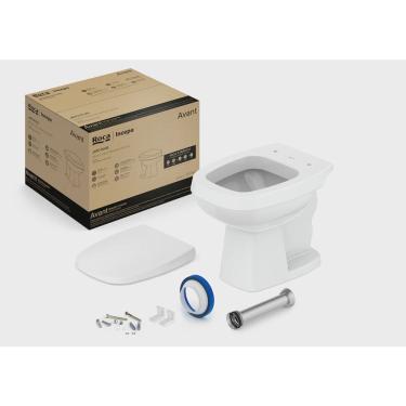 Imagem de Kit de Bacia Convencional Assento pp com Queda Amortecida e Complementos de Instalação Avant Roca