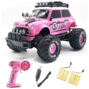 Imagem de Carrinho de Controle Remoto para Adultos e Crianças com Bateria Recarregável, 10LECCION, Rosa