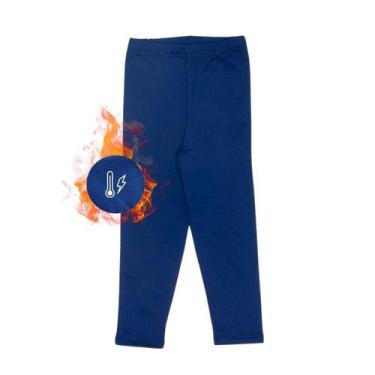 Imagem de Calça Térmica Peluciada Infantil Juvenil Frio Segunda Pele - Jagar, Az