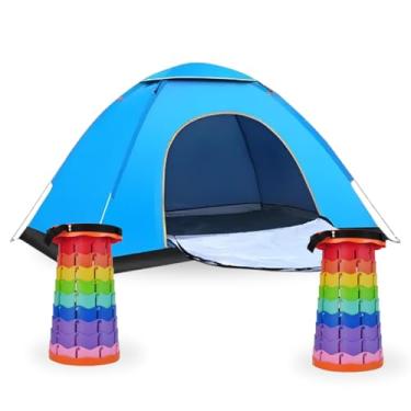 Imagem de Barraca de Camping para 4 Pessoas, Impermeável, com 2 Banquetas Retráteis