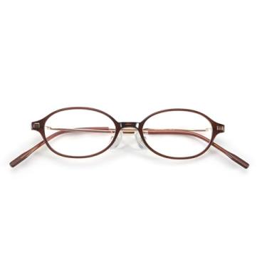 Imagem de SODQW Óculos de titânio oval azul claro para mulheres, óculos modernos de baioneta de sirene de escritório pequeno com lente transparente