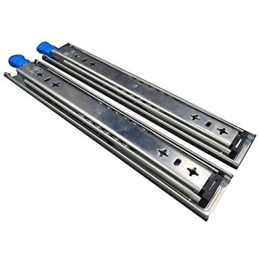 Imagem de 53 Trilhos de banda larga auto-bloqueadores para trabalho pesado, armários de ferro, trilhos de guia, guias de esferas de aço de serviço pesado de montagem lateral, trilhos industriais de serviço