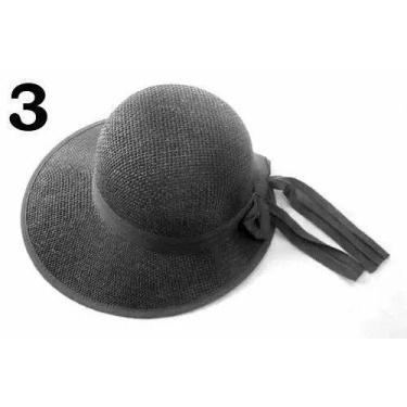 Imagem de Chapéu De Palha Feminino Moda Praia Com Viseira E Laço - oem, Caramelo