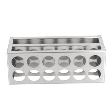 Imagem de Amostra de Tubos de Tubos de Teste do Tubo, 304 Aço Inoxidável Testo de Tubo de Tubo de Centrífuga de Centrífugo Teste de Tubo de Armazenamento de Tubos de Amostra de Tubos de Amostra para Química de Estúdio de Laboratório (27mm 12 orifícios)