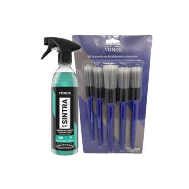 Imagem de Kit Vonixx Limpador Bactericida Sintra Fast Pro 500ml  Jogo 05 Pincéis