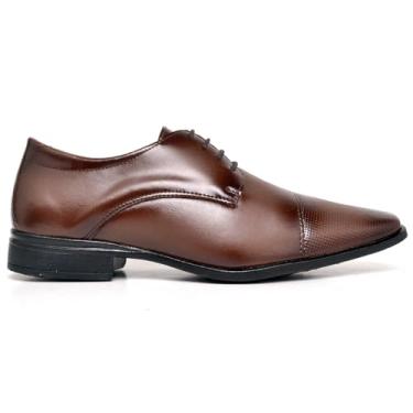 Imagem de Sapato Masculino Social Luxo Elegante Confortável com Cadarço do 37 ao 44, MARROM, Ref. 836, Polo Blu ORIGINAL (Marrom, BR, Adulto, Numérico, 38)