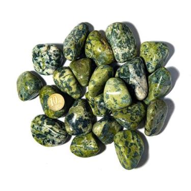 Imagem de 1kg Serpentinita Rolado Pedra Natural G 30 a 45mm Tipo B - CristaisdeC