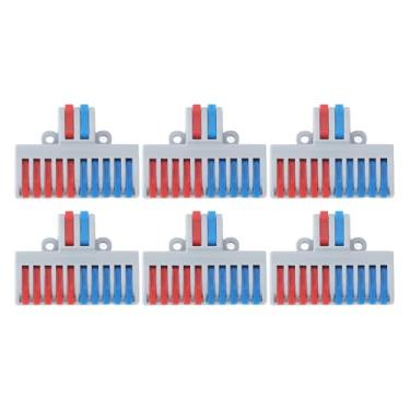 Imagem de Conector de Cabo de Fiação Rápida Bloco Terminal de Condutor Push-in 2 Em 10 Saída Conector de Fio de Alavanca Elétrica para Iluminação Compatibilidade Versátil Prevenção de