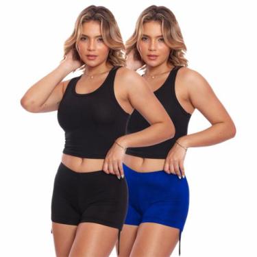 Imagem de Kit 2 Shortinho Biquíni Regulagem Empina Bumbum Calcinha Bionda - Brás