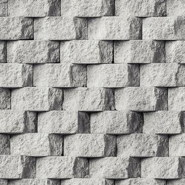 Imagem de Papel De Parede Vinilico Tijolo/pedras Cinza