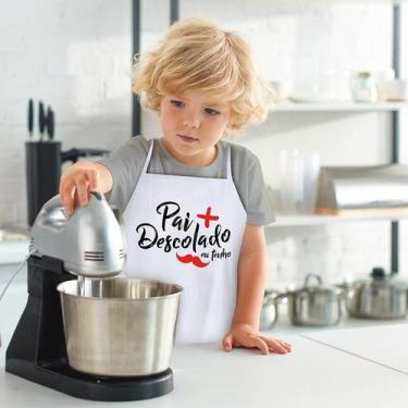 Imagem de Avental Infantil Pai Descolado Branco - Vida Pratika