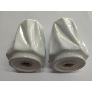 Imagem de Cj. Saleiro e paliteiro branco em porcelana lista - Yazi